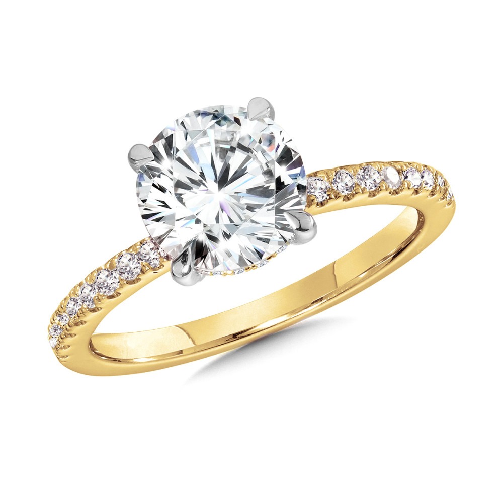 1 3/4ctw Round Lab Grown Diamond Yellow Gold Engagement Ring