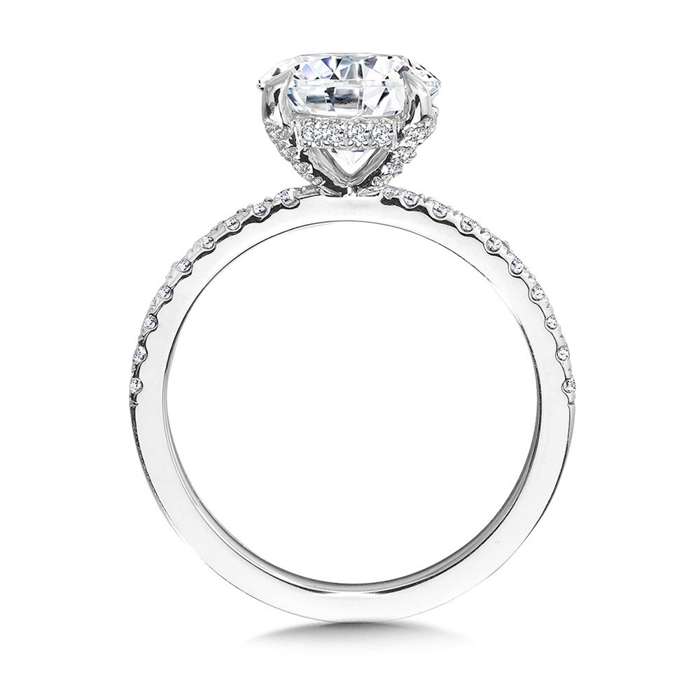 2 1/3ctw Round Lab Grown Diamond White Gold Engagement Ring