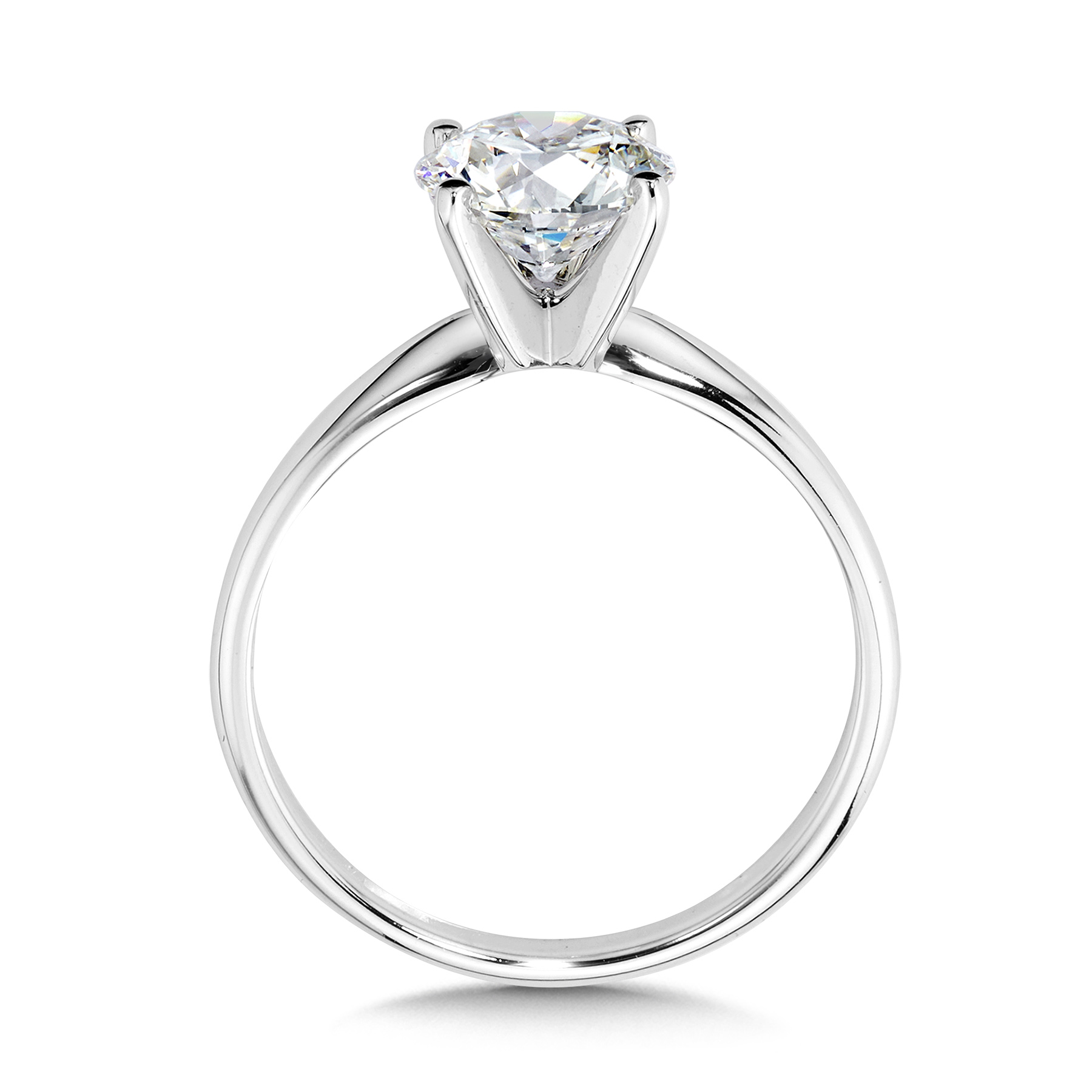 2ctw Round Lab Grown Diamond White Gold Solitaire Engagement Ring