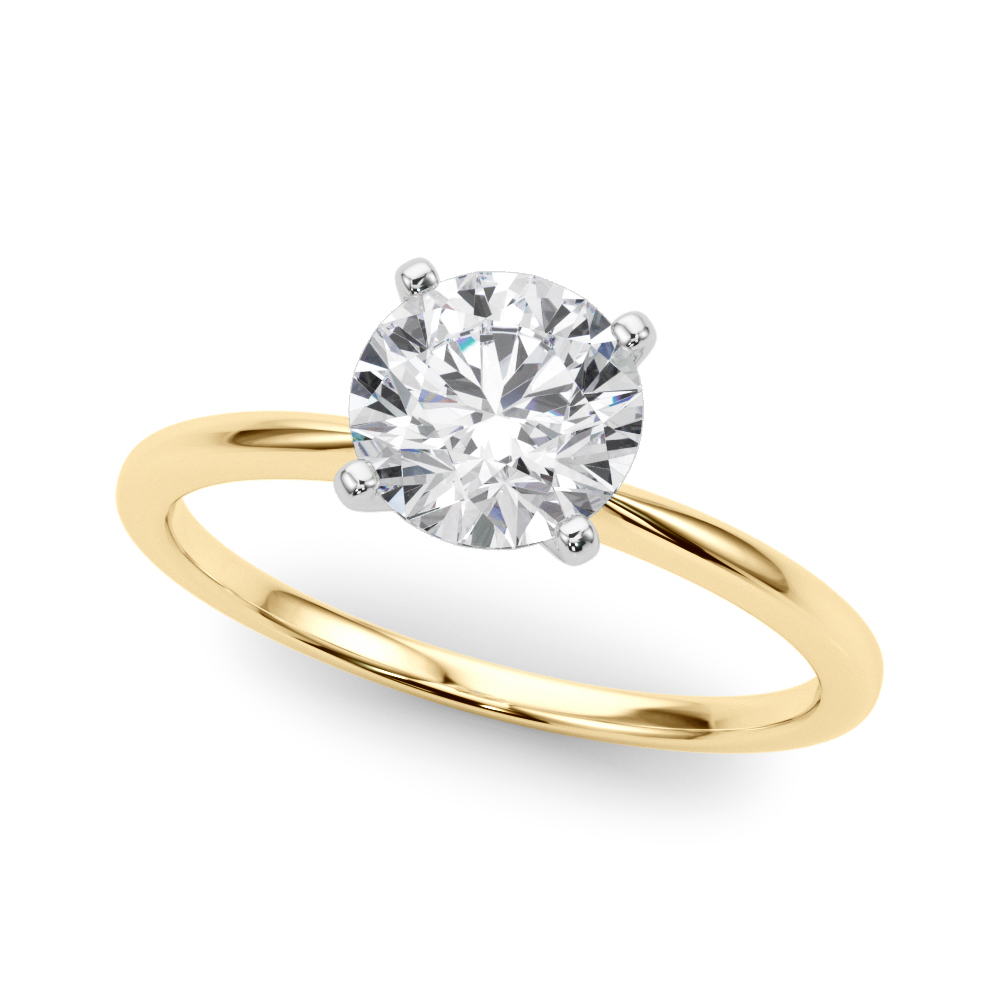 3ctw Round Lab Grown Diamond White Gold Solitaire Engagement Ring