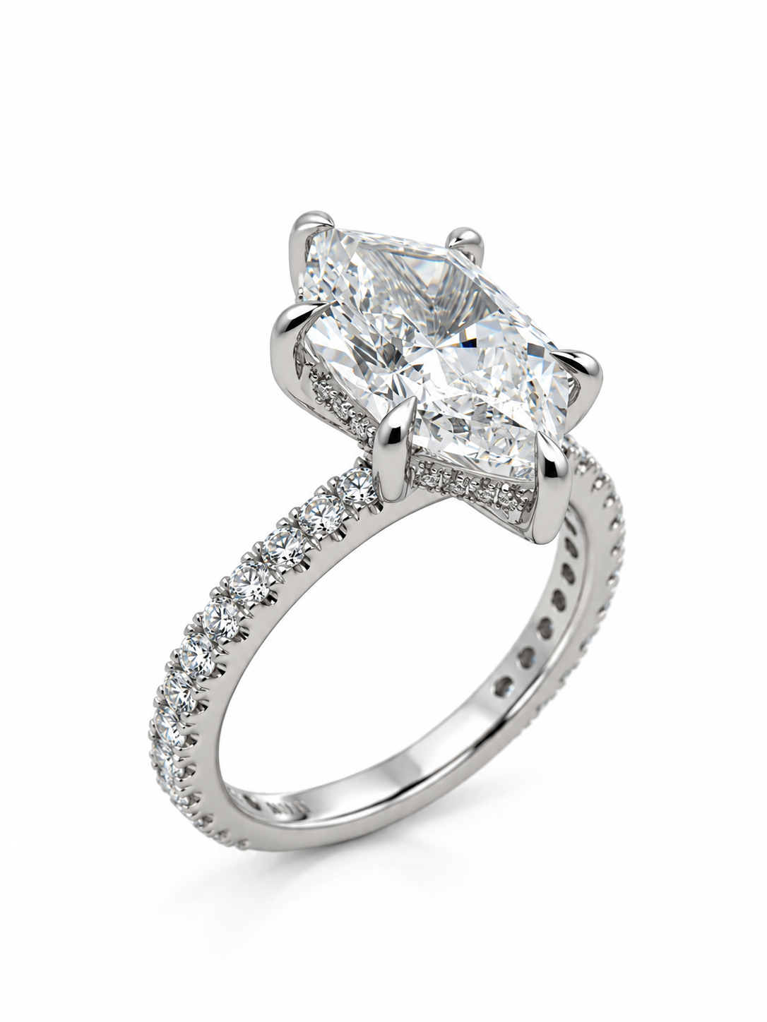 3.00 Carat Lab-Grown Hexagon Diamond Engagement Ring in 14k Gold l Size 6