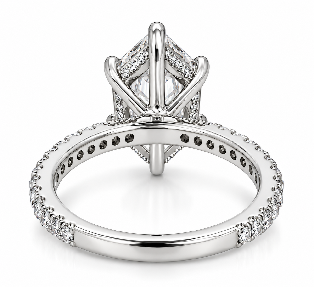3.00 Carat Lab-Grown Hexagon Diamond Engagement Ring in 14k Gold l Size 6