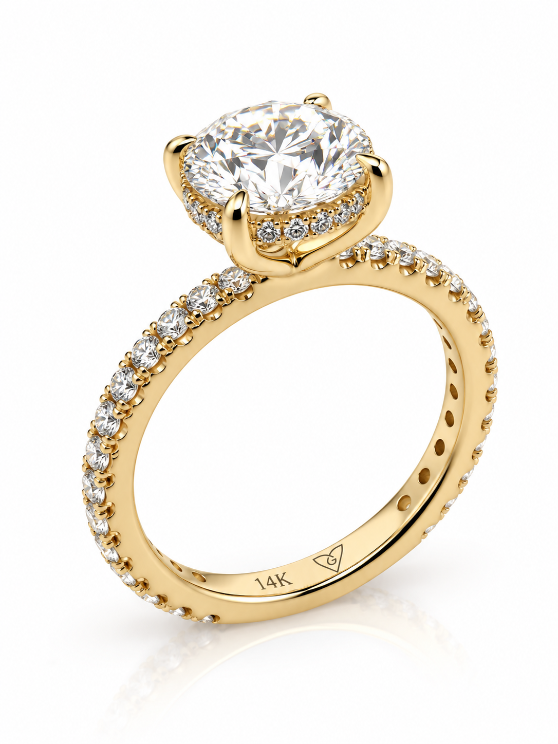 3.00 Carat Lab-Grown Round Brilliant Diamond Engagement Ring l Size 6
