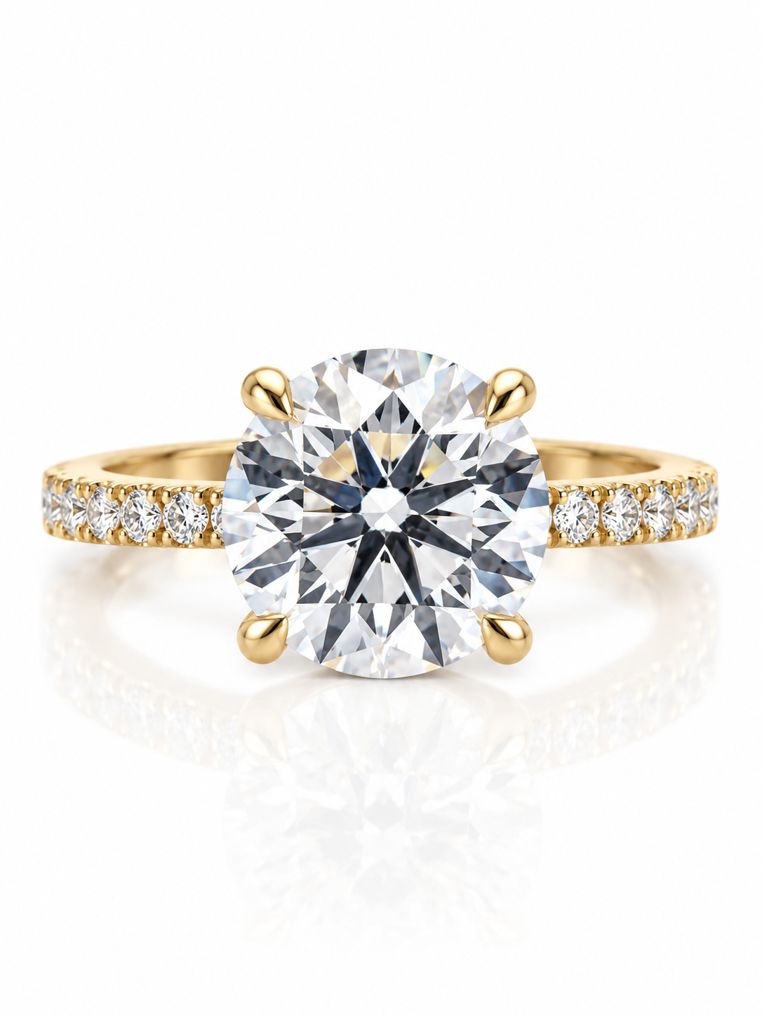 3.00 Carat Lab-Grown Round Brilliant Diamond Engagement Ring l Size 6