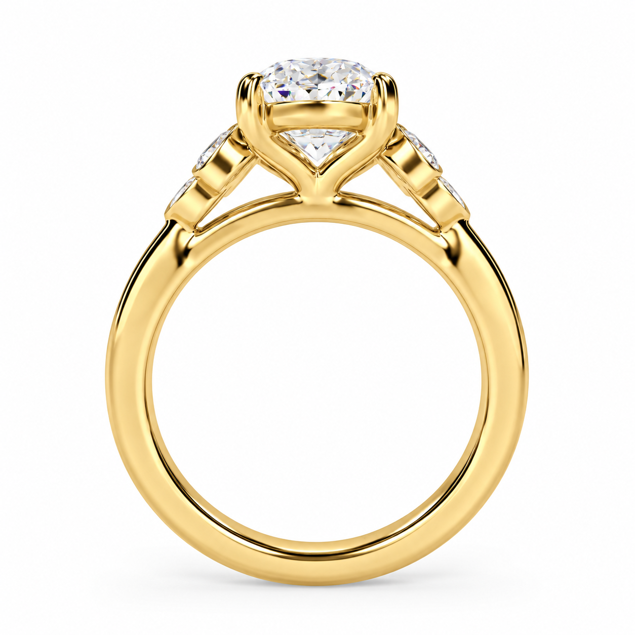 2.00 Carat Lab-Grown Oval Diamond Floral Engagement Ring l Size 6
