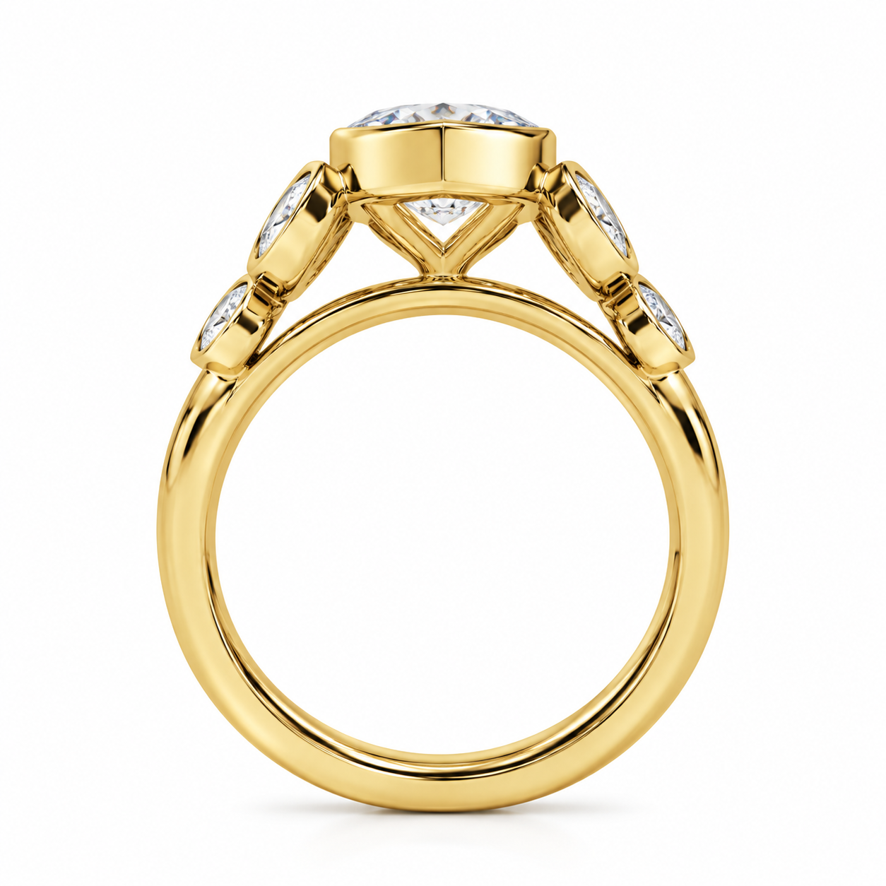 2.00 Carat Lab-Grown Marquise Diamond Floral Engagement Ring in 14K Yellow Gold l Size 6