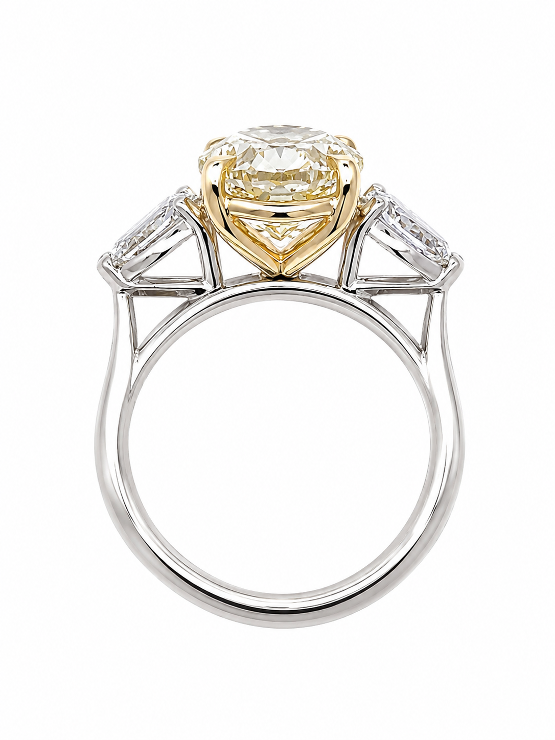 5.00ct Fancy Yellow Lab Grown Diamond Three-Stone Ring l Size 6