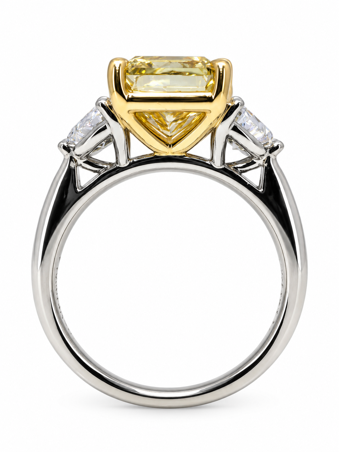 5.00ct Fancy Yellow Lab Grown Diamond Three-Stone Ring l Size 6