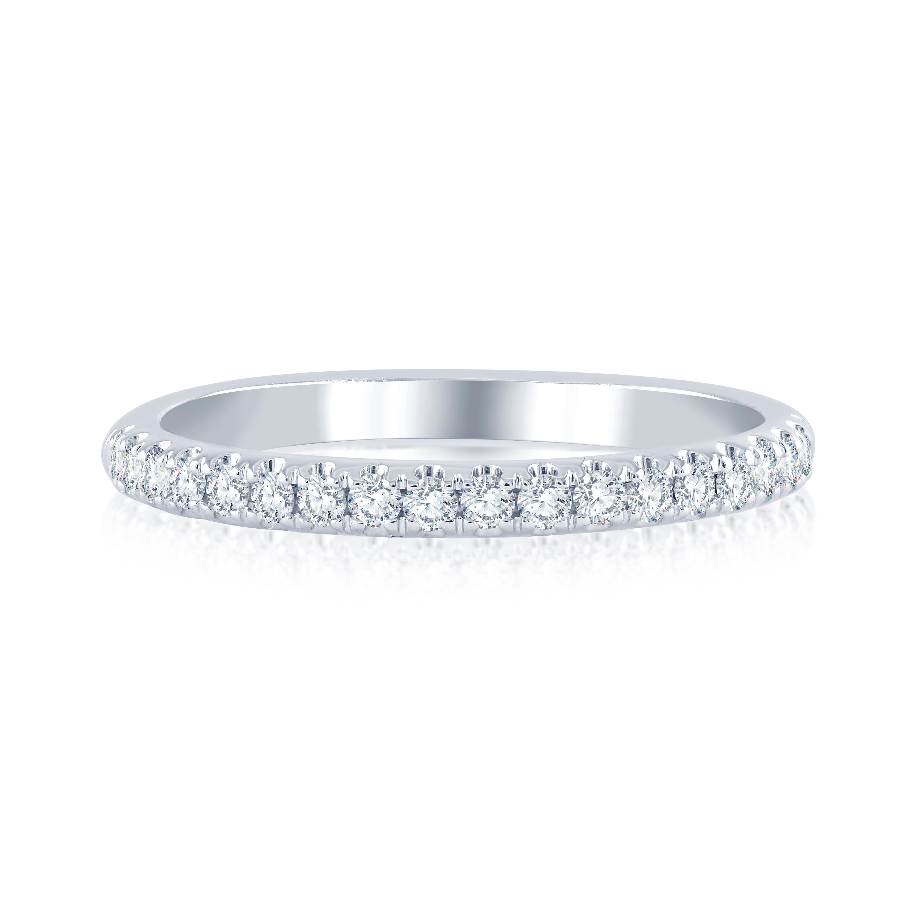 White Gold 1/4ctw Diamond Prong Set Wedding Band