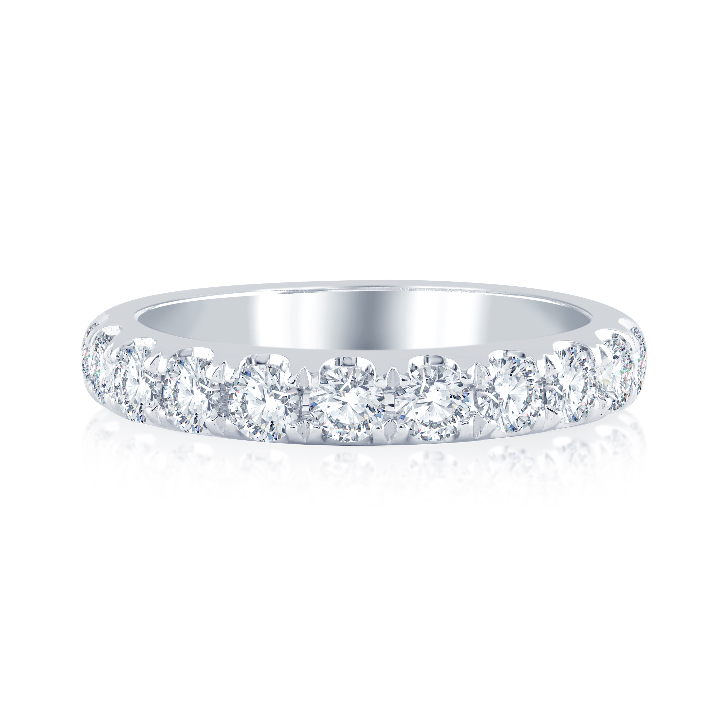 White Gold 1ctw Diamond Prong Set Wedding Band