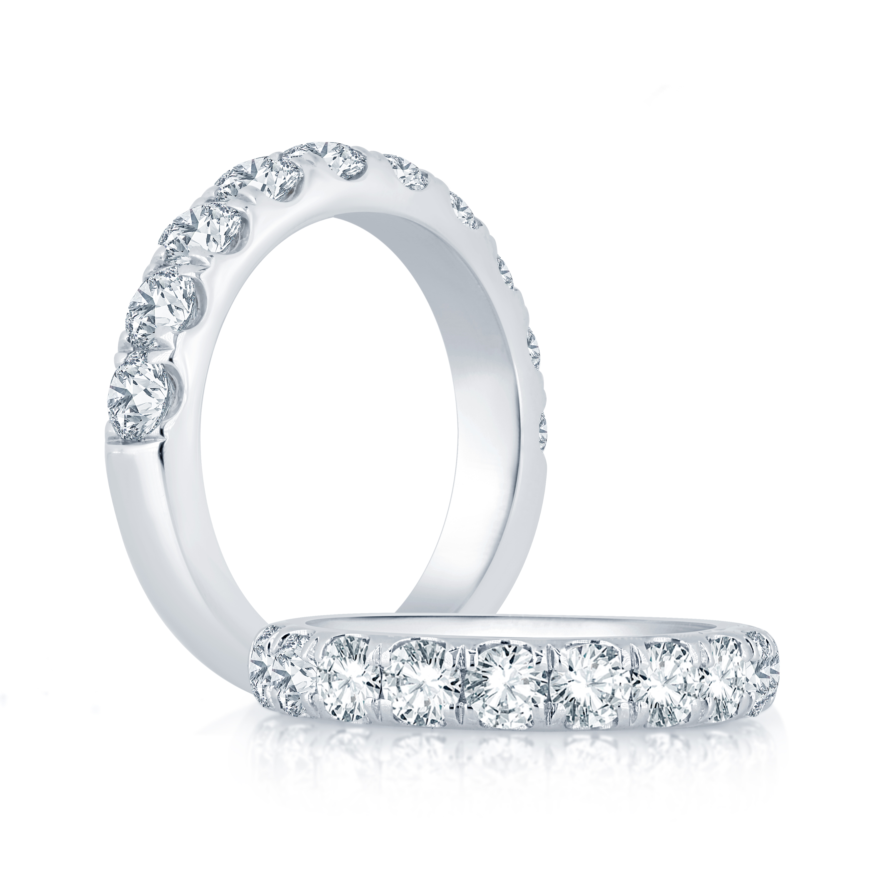 White Gold 1 1/2ctw Diamond Prong Set Wedding Band