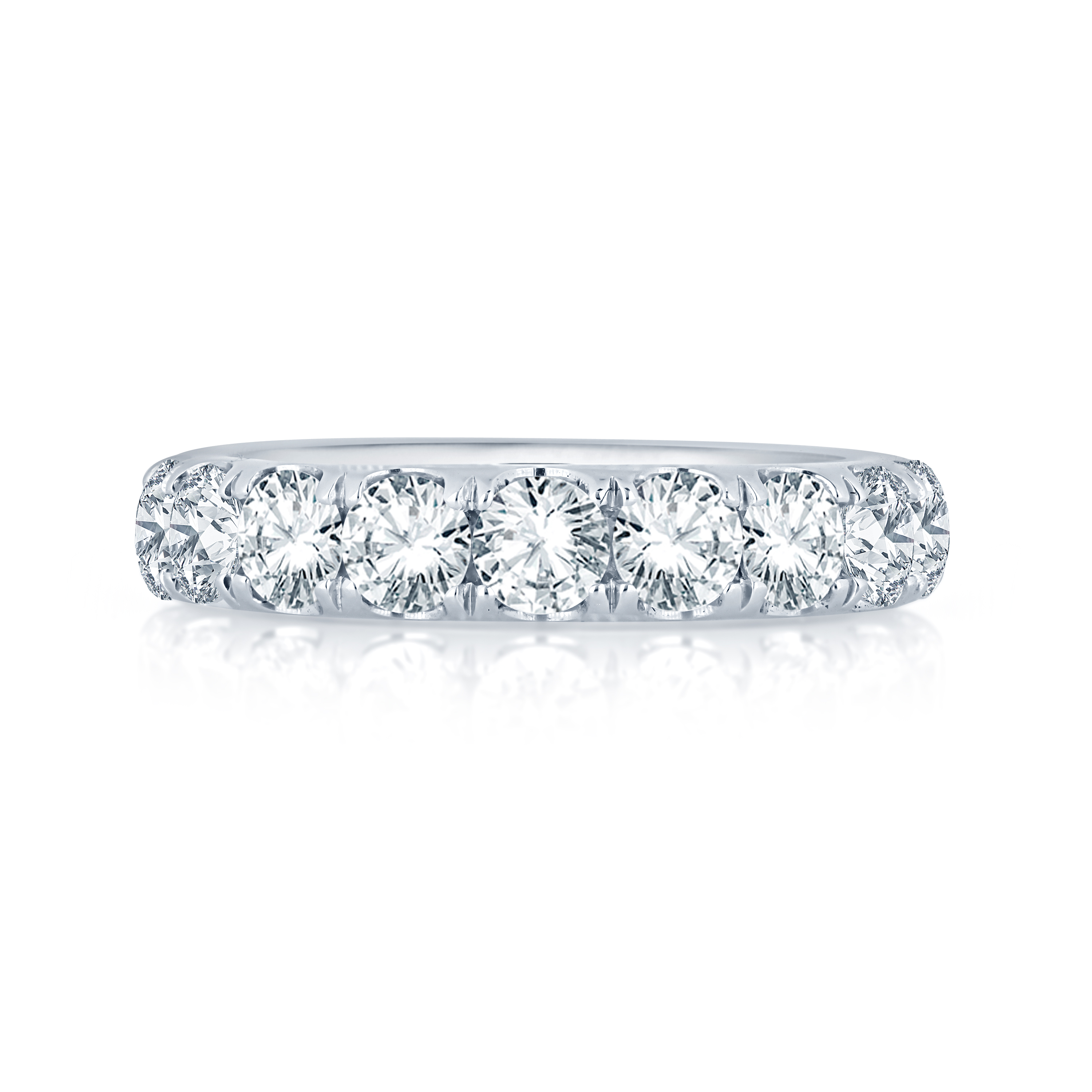 White Gold 2ctw Diamond Prong Set Wedding Band