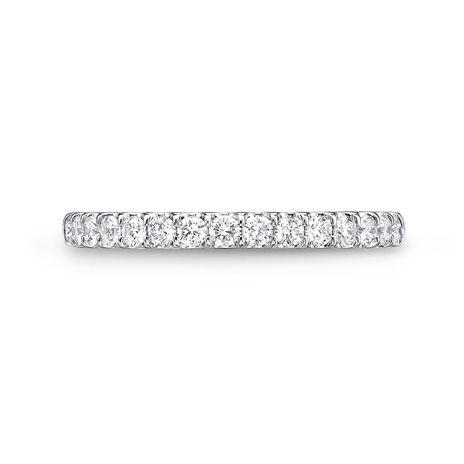 1/3ctw Round Diamond White Gold Wedding Band