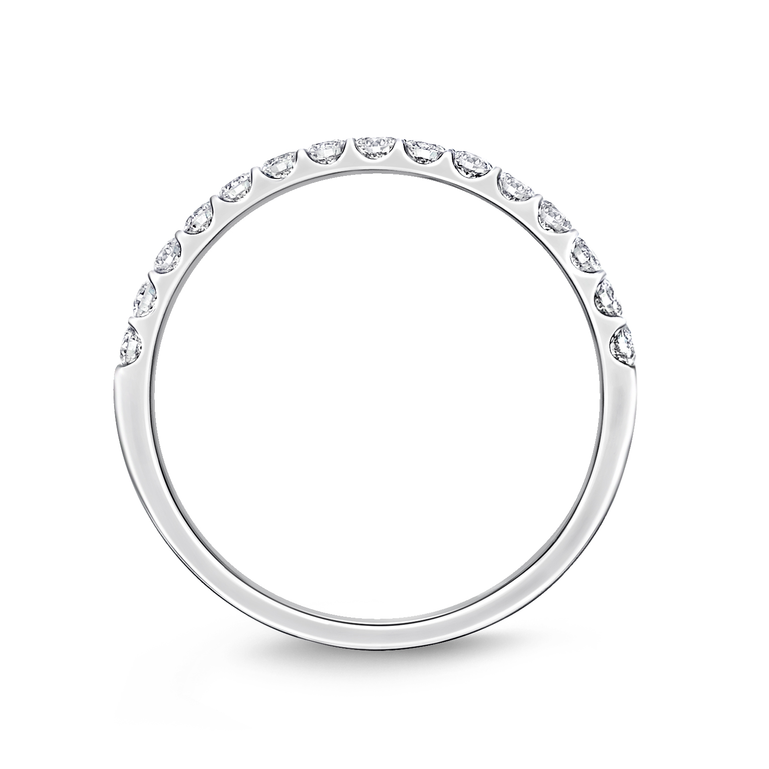 1/3ctw Round Diamond White Gold Wedding Band