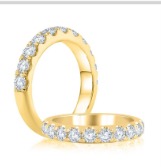 Yellow Gold 3/5ctw Diamond Split Shared Prong Band