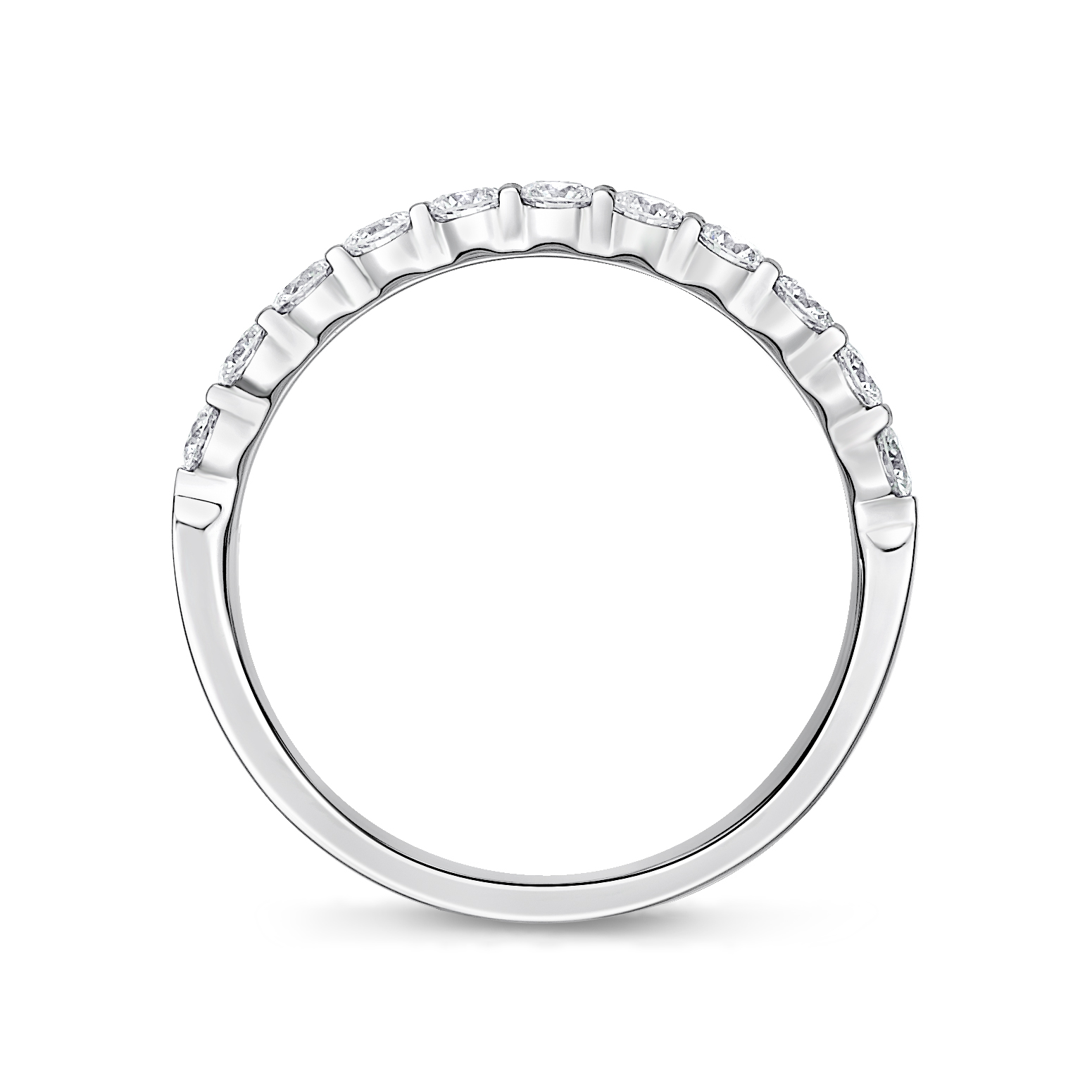 White Gold 1/2ctw Round Diamond Wedding Band