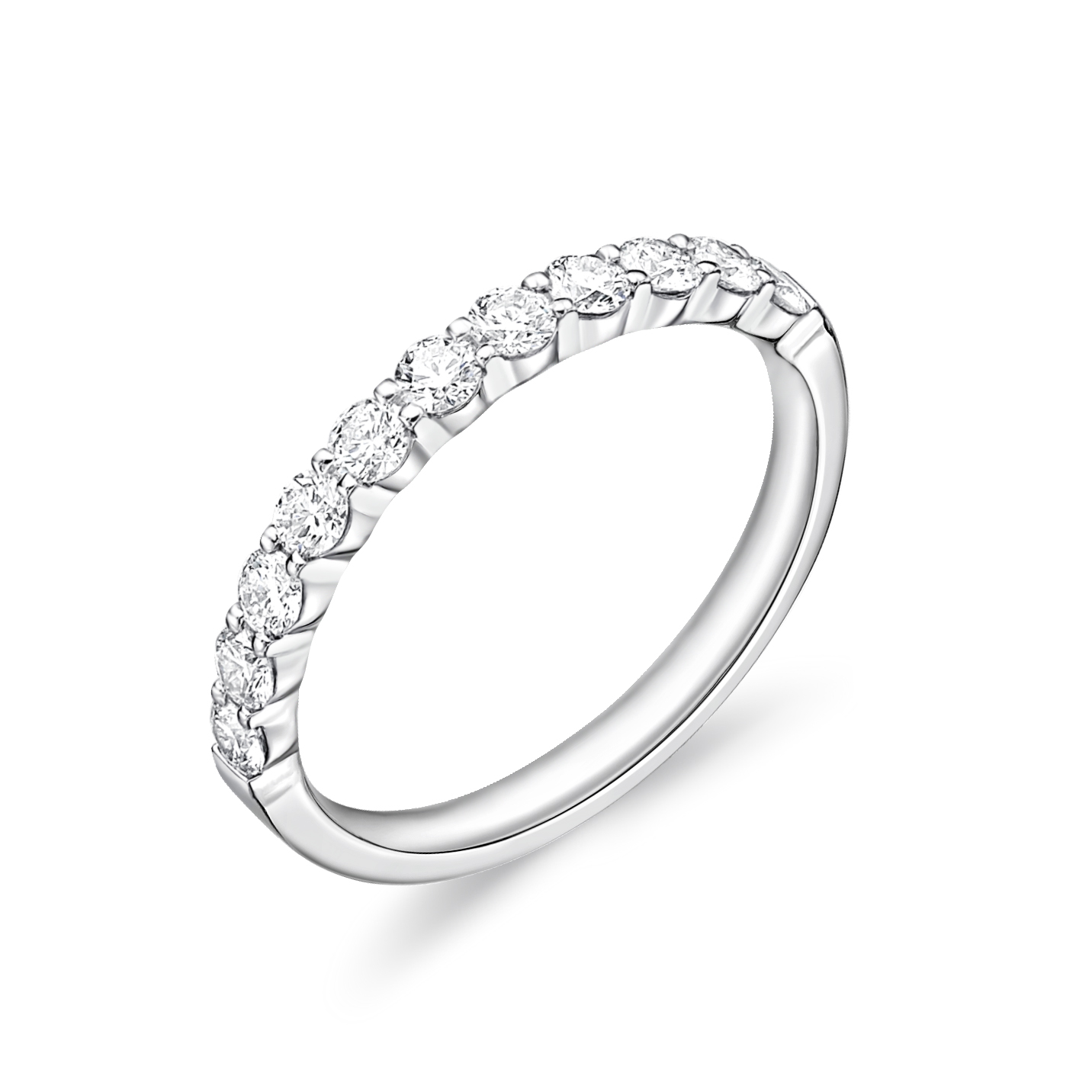 White Gold 1/2ctw Round Diamond Wedding Band