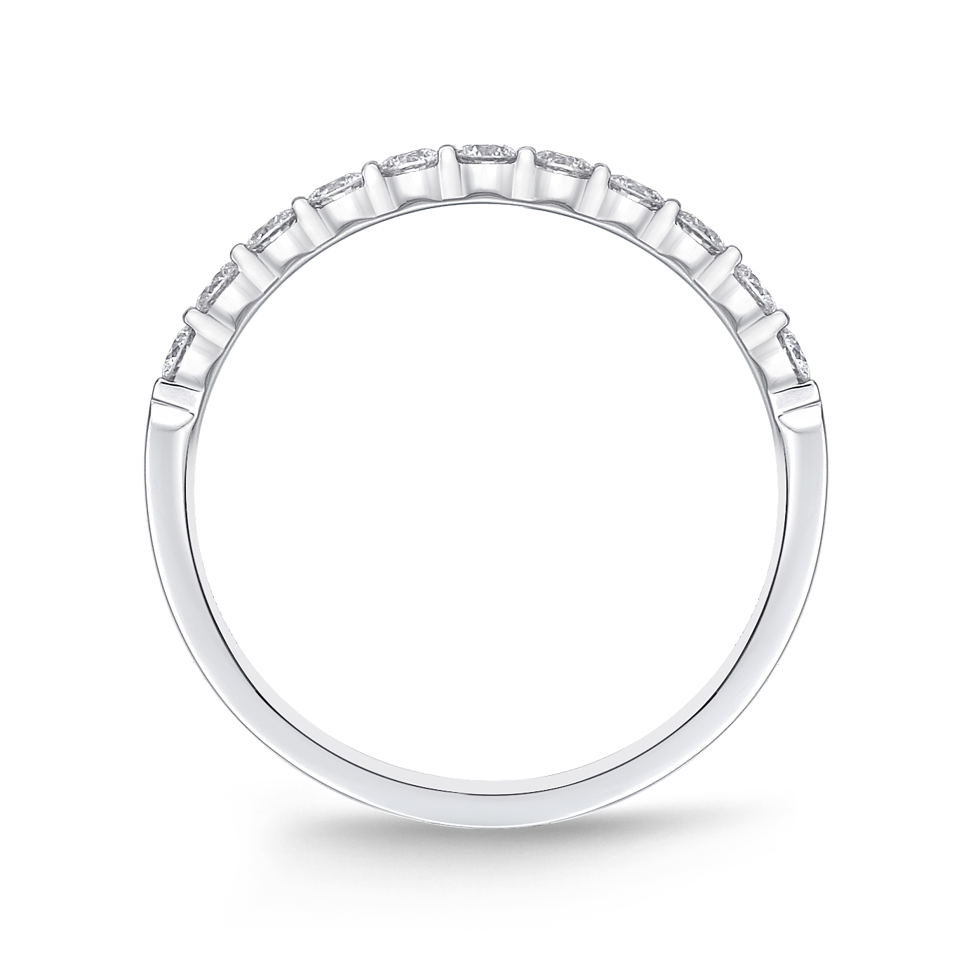 White Gold 1/3ctw Round Diamond Wedding Band