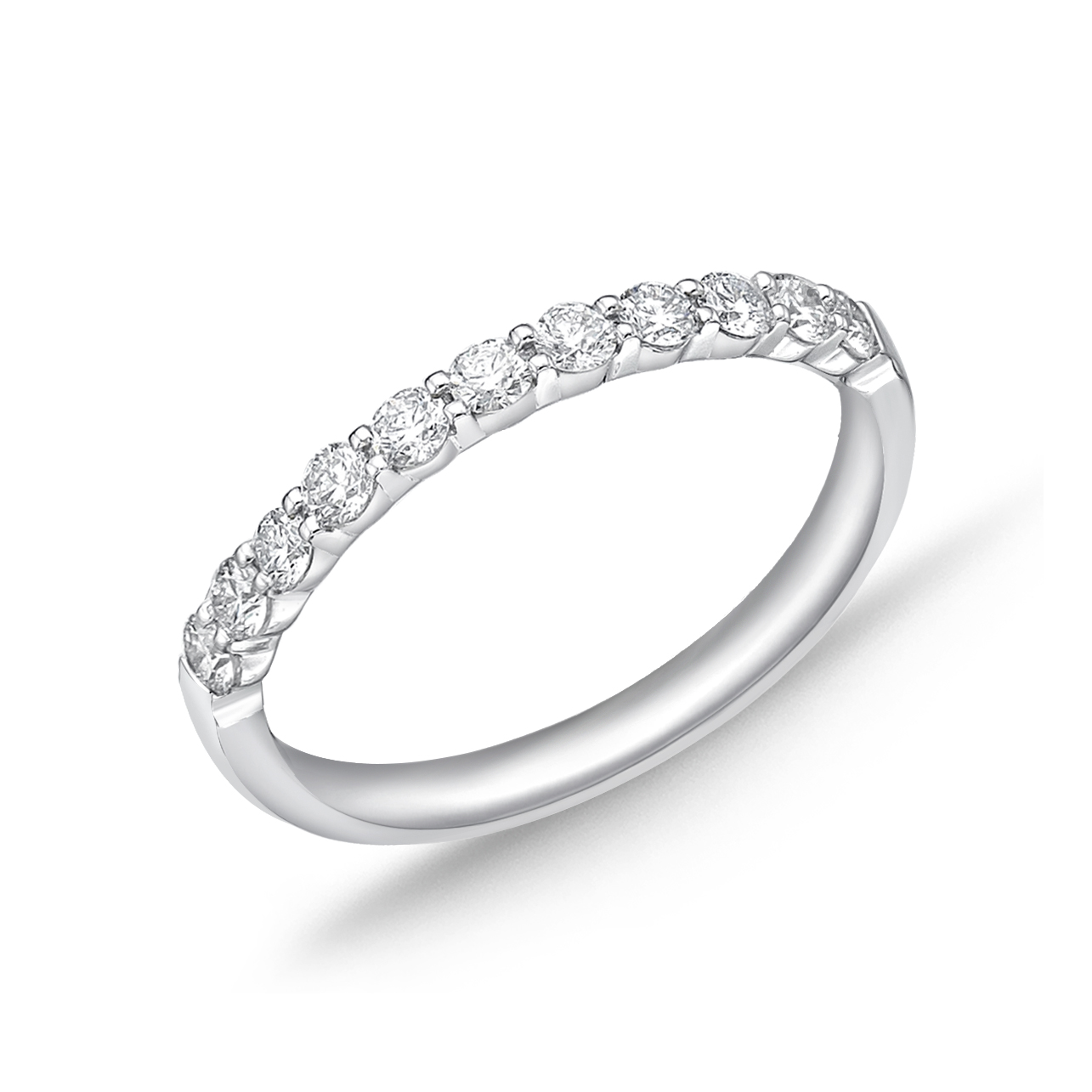 White Gold 1/3ctw Round Diamond Wedding Band