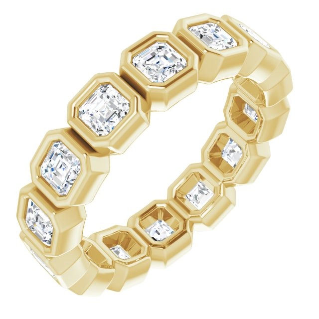 2ctw Lab Grown Asscher Cut Diamond Eternity Band l Size 7