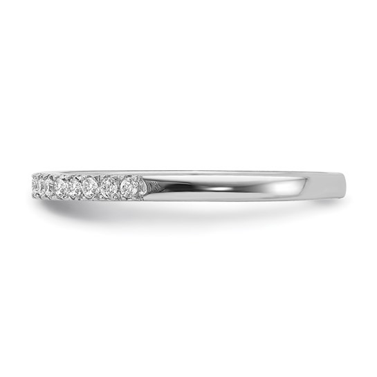 3/20ctw Round Lab Grown Diamond White Gold Wedding Band