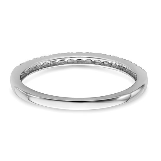 3/20ctw Round Lab Grown Diamond White Gold Wedding Band