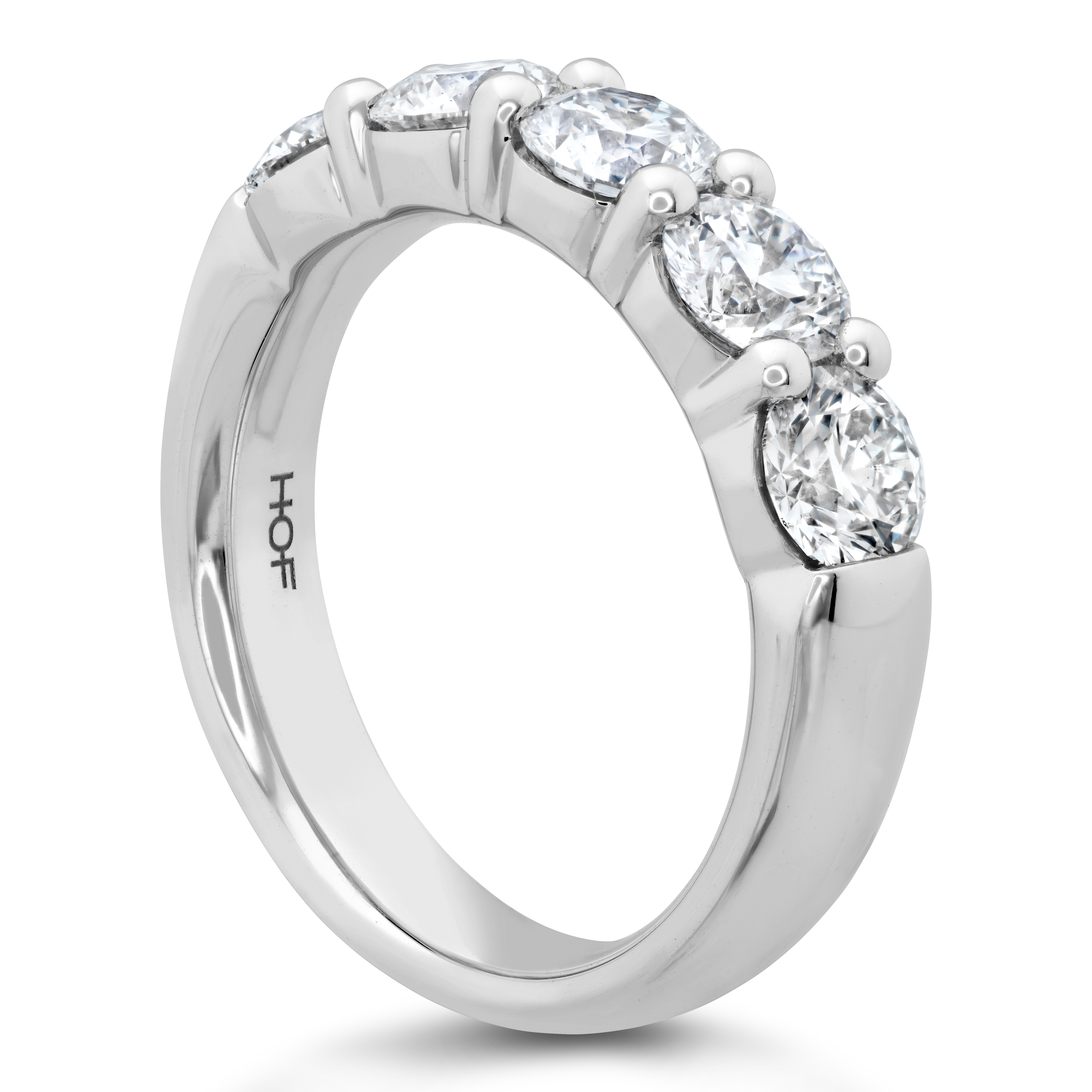 HEARTS ON FIRE 2ctw 5-Stone Diamond Siganture Band in 18K White Gold
