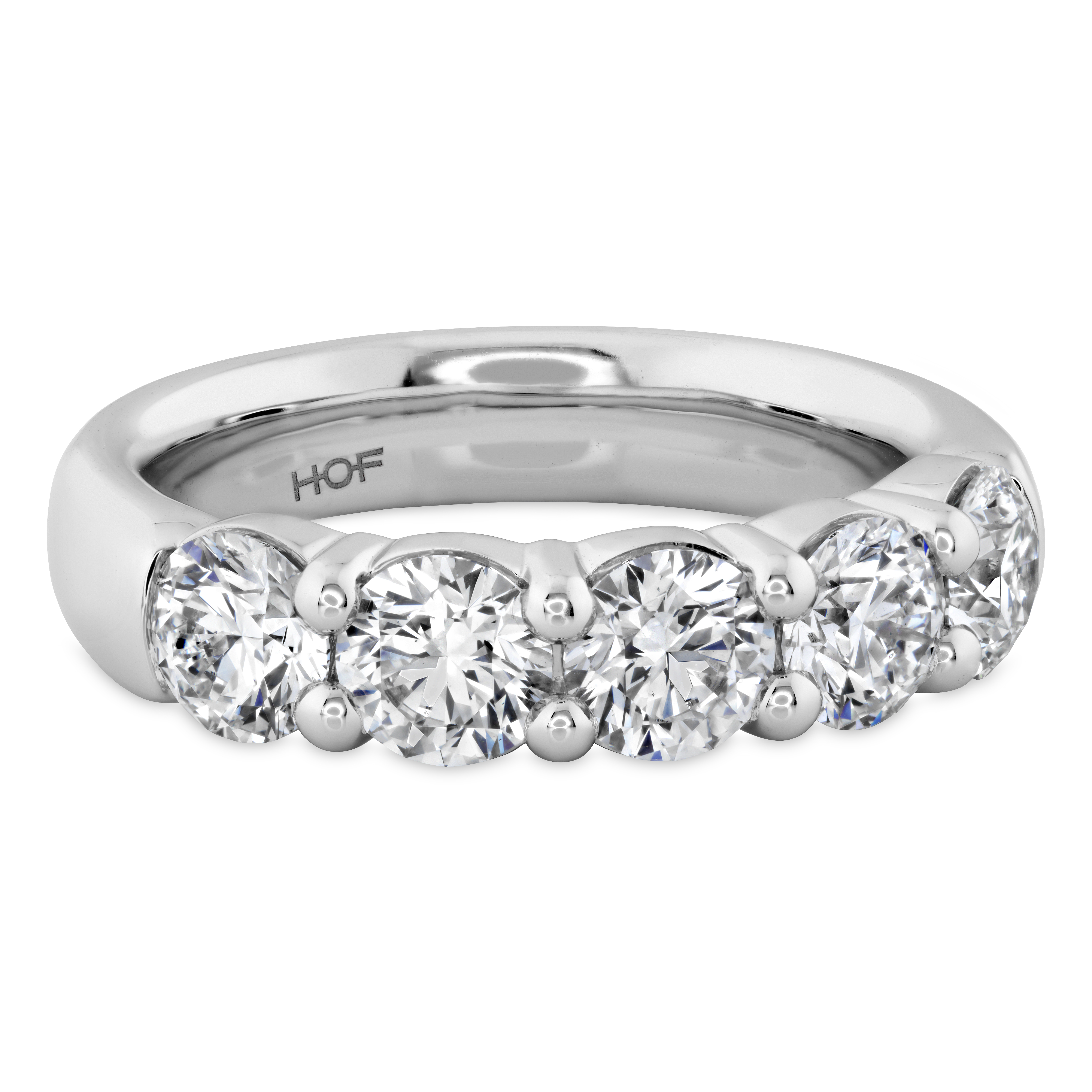 HEARTS ON FIRE 2ctw 5-Stone Diamond Siganture Band in 18K White Gold