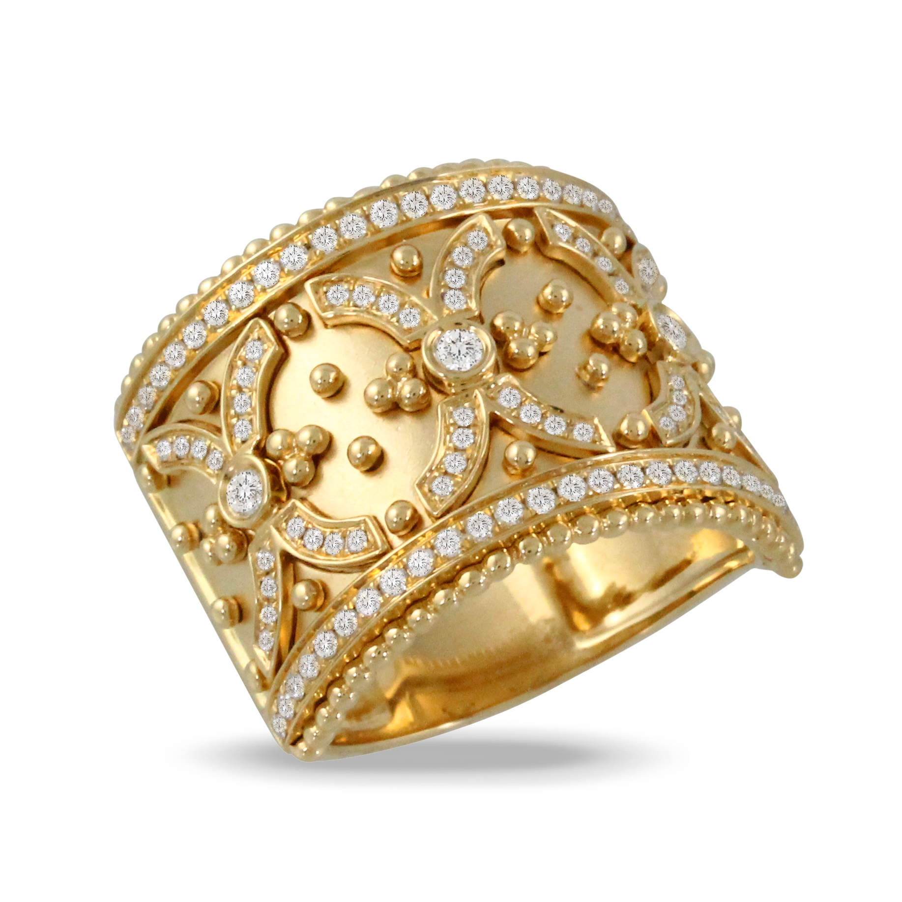DOVES Yellow Gold 1/2ctw Diamond Ring | Byzantine