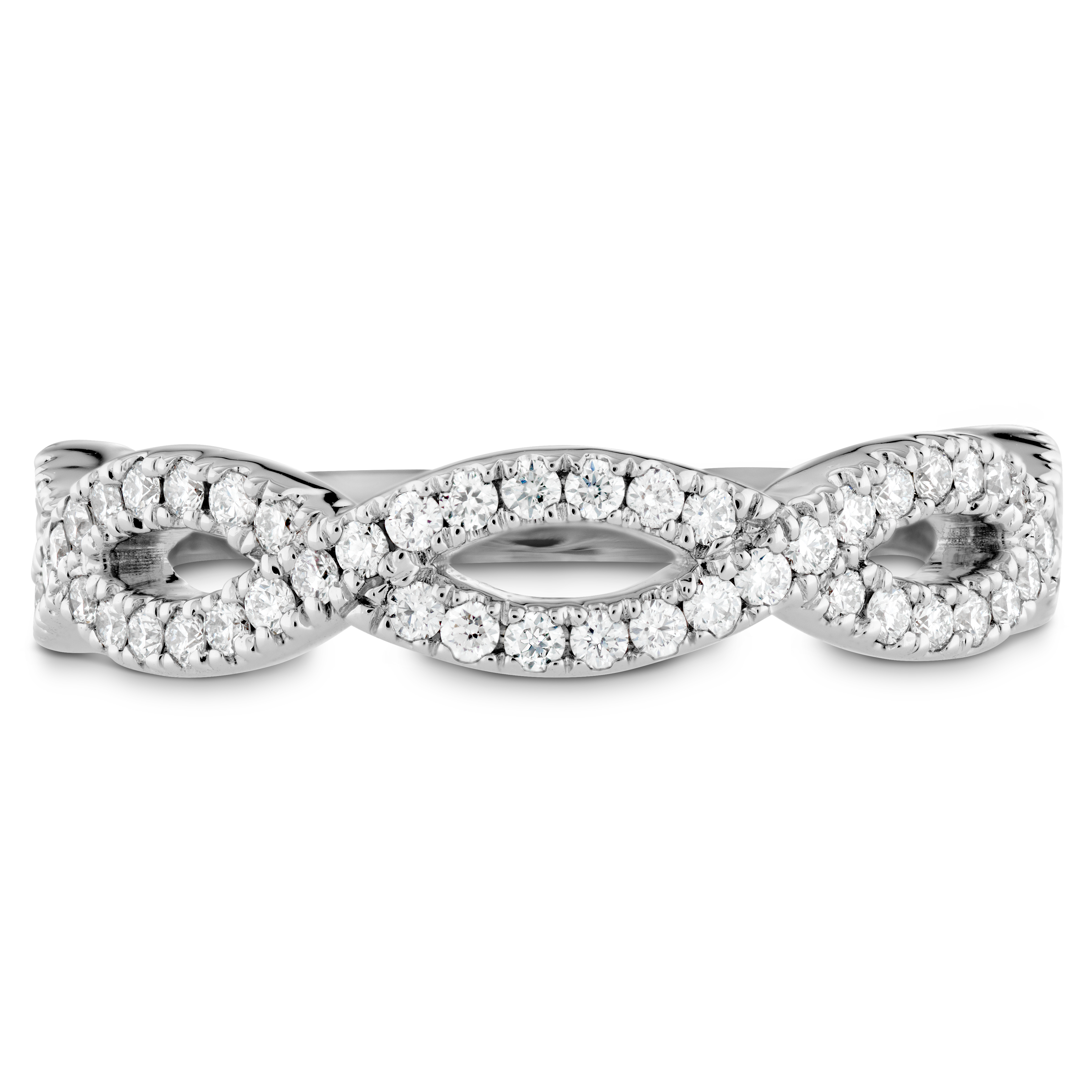 HEARTS ON FIRE White Gold 1/4ctw Diamond Twist Band | Destiny