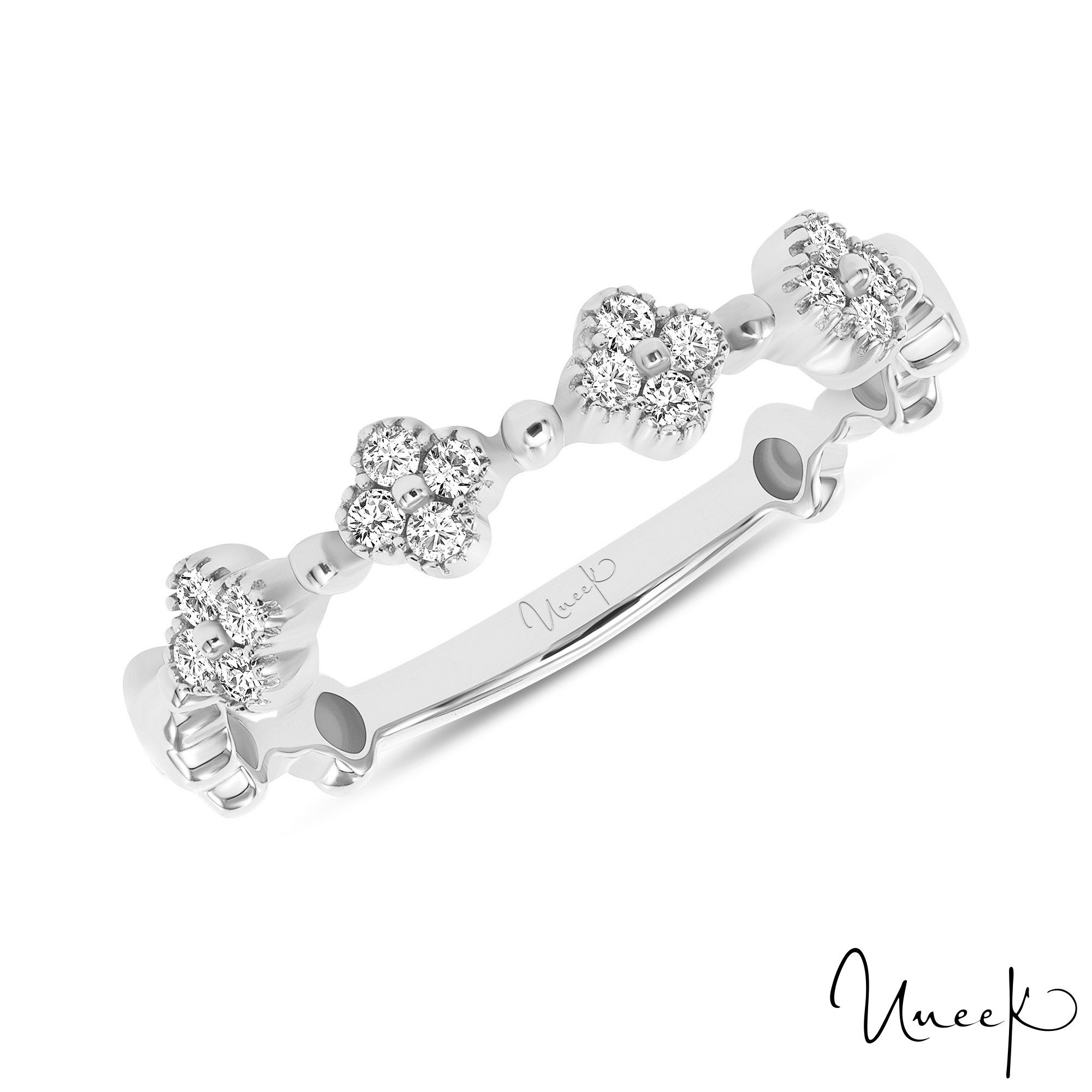 White Gold 1/10ctw Diamond Band l Uneek