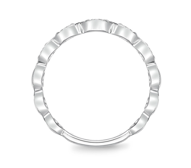 White Gold 1/4ctw Diamond Illusion Marquise Band l MEMOIRE