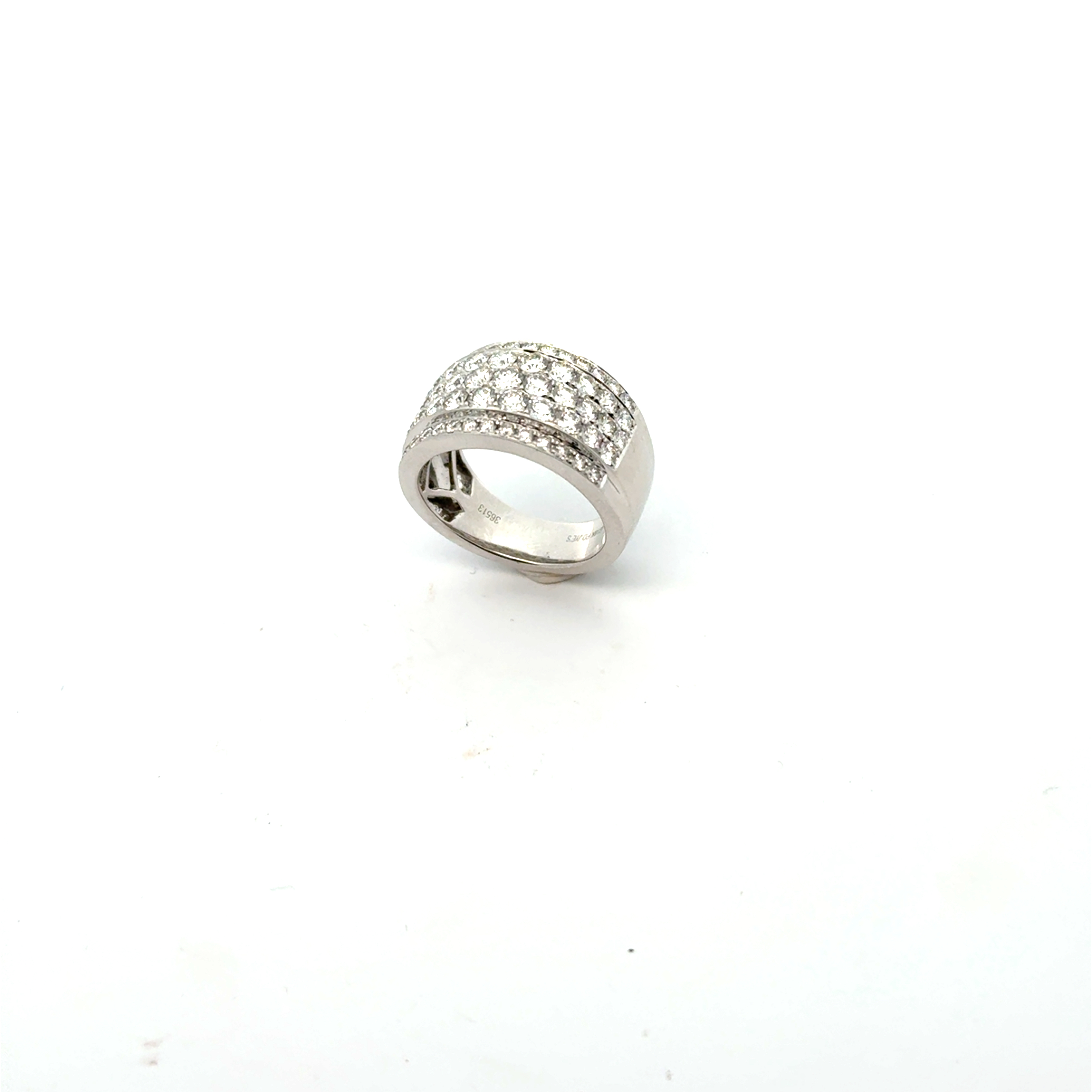 2ctw Diamond Pave Wide Band Ring in 18k White Gold