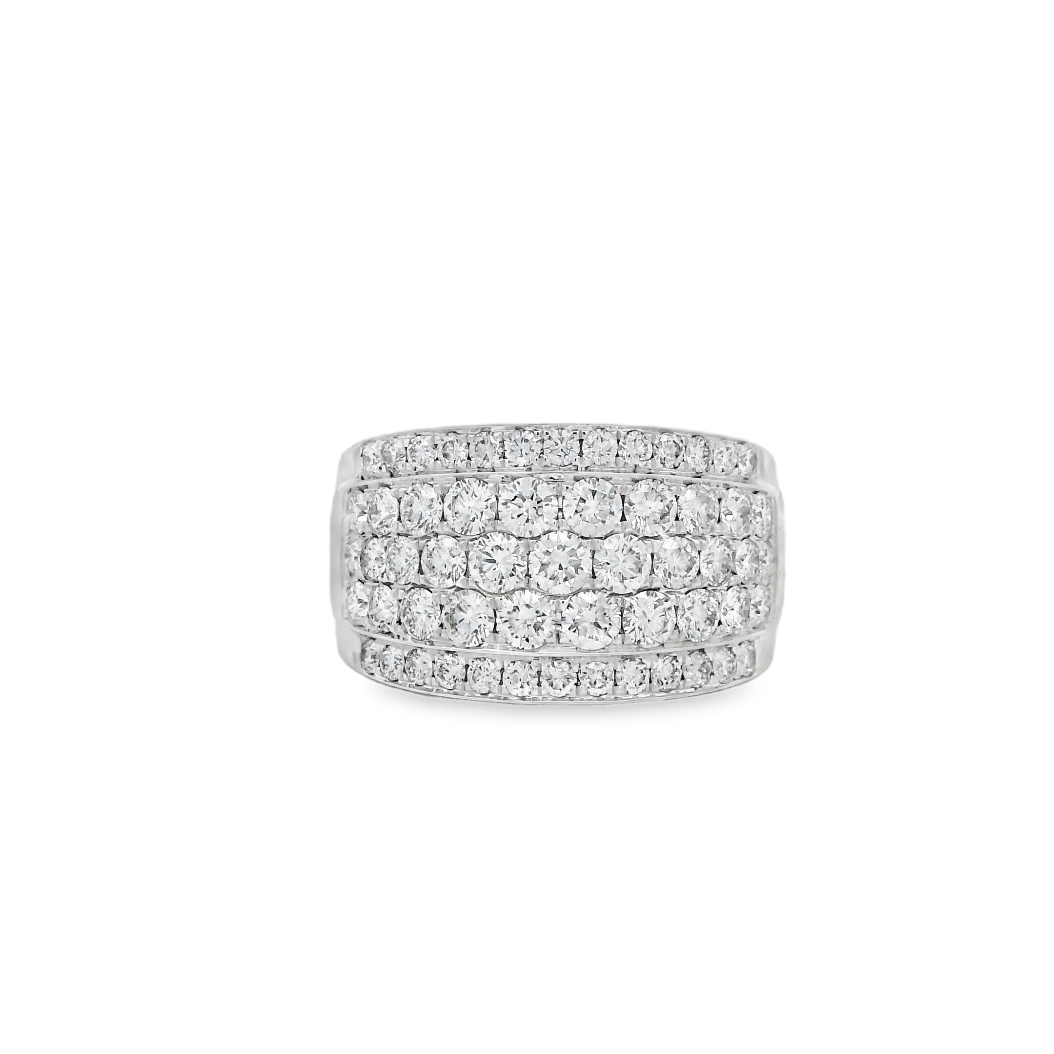 2ctw Diamond Pave Wide Band Ring in 18k White Gold