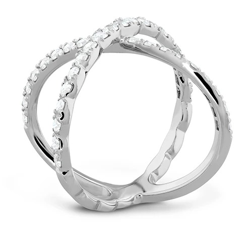 HEARTS ON FIRE 1ctw Diamond Criss Cross Ring in 18k White Gold