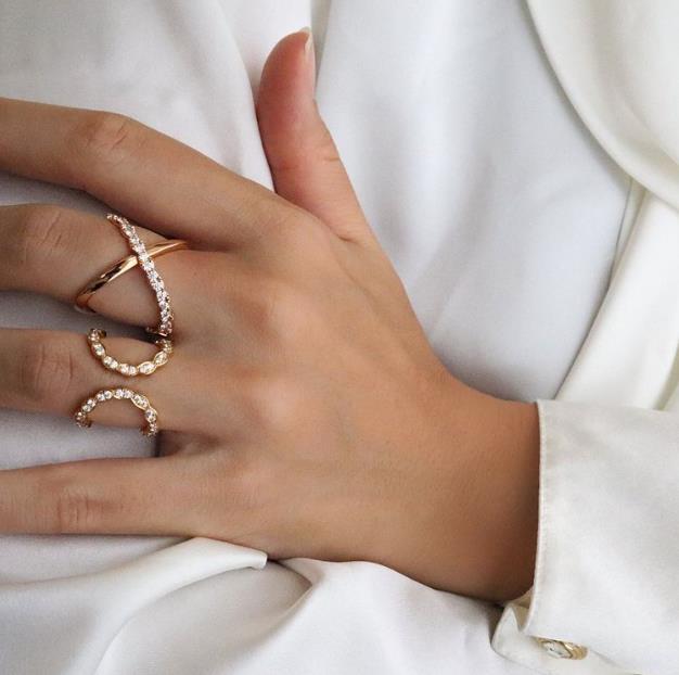 HEARTS ON FIRE 3/5ctw Diamond Criss Cross Ring in 18k Rose Gold