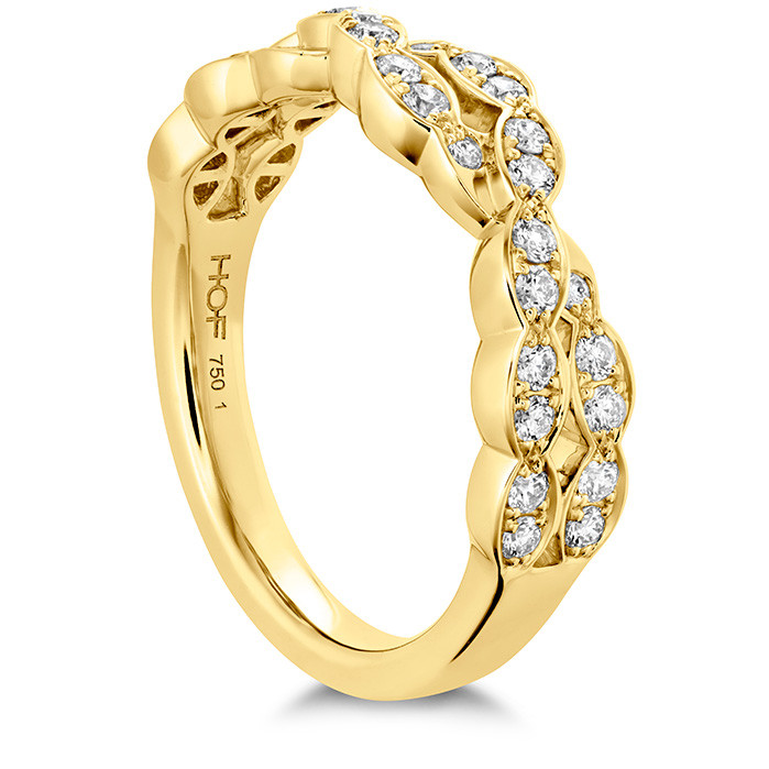 HEARTS ON FIRE Lorelei Double Diaimond Twist Ring in 18k Yellow Gold