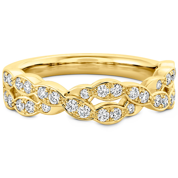 HEARTS ON FIRE Lorelei Double Diaimond Twist Ring in 18k Yellow Gold