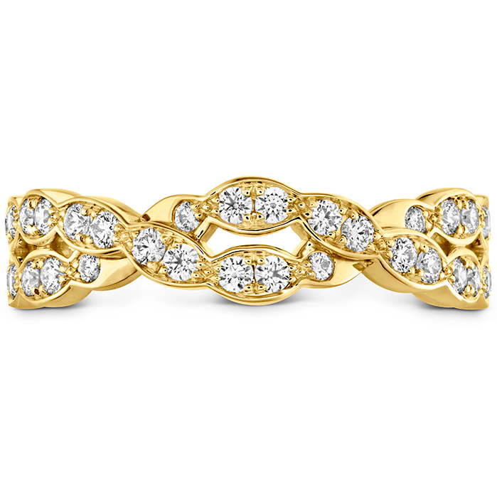 HEARTS ON FIRE Lorelei Double Diaimond Twist Ring in 18k Yellow Gold