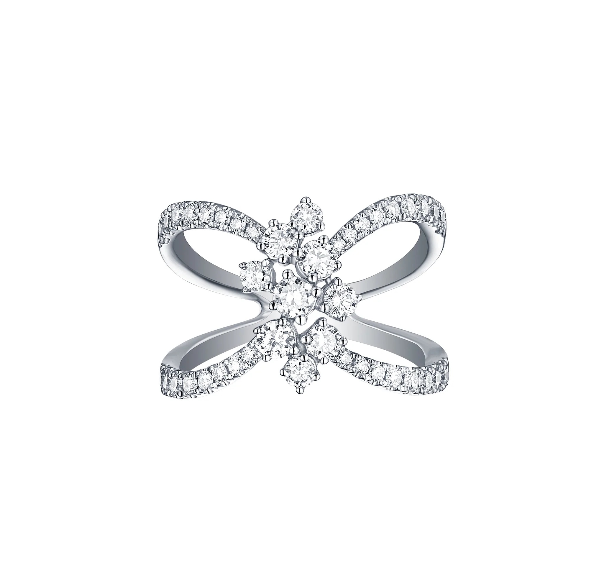 1ctw Lab Grown Diamond White Gold Ring | Drizzle