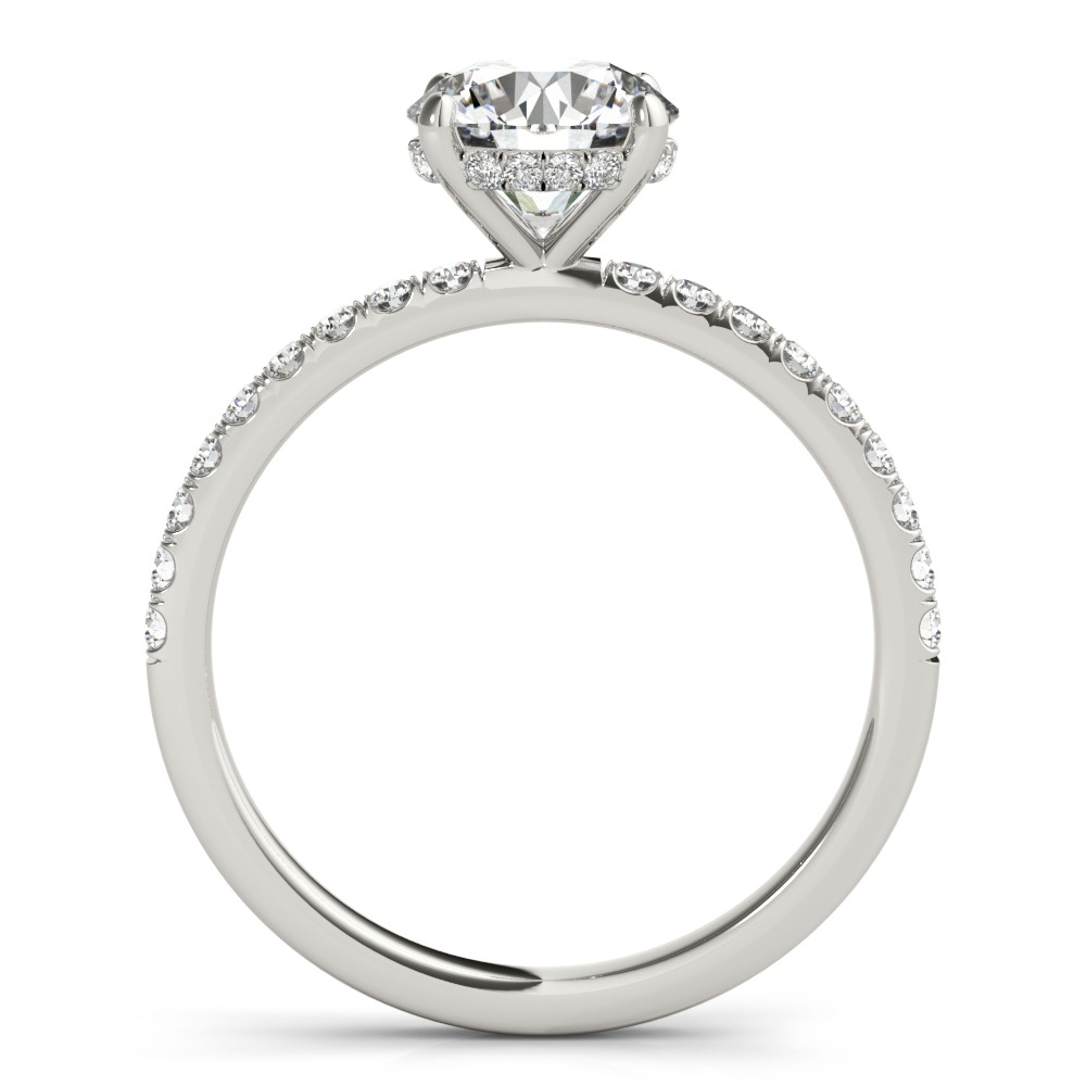 White Gold Round Cut Diamond Engagement Ring