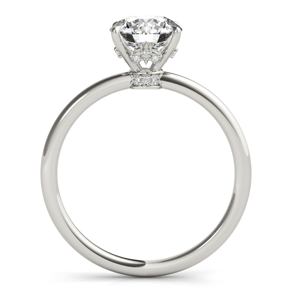 White Gold Round Diamond Engagement Ring