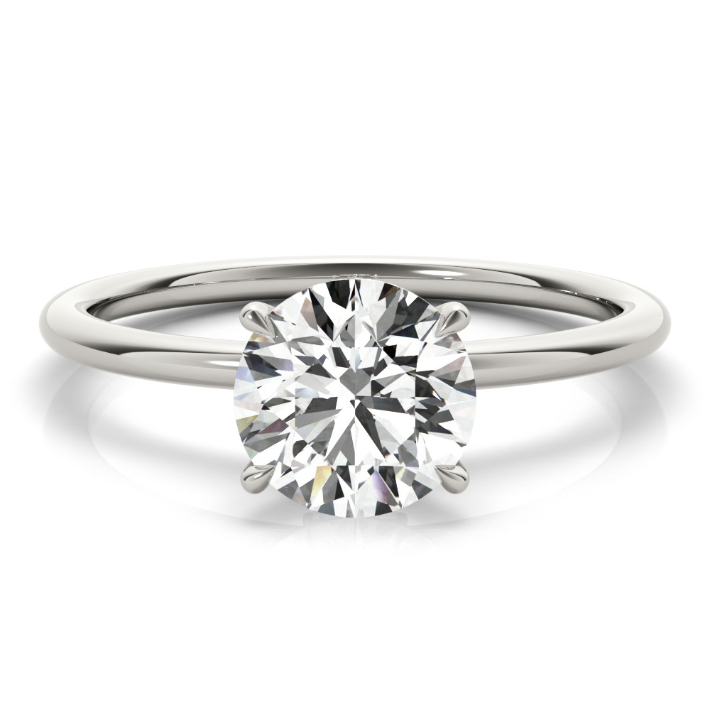 White Gold Round Diamond Engagement Ring