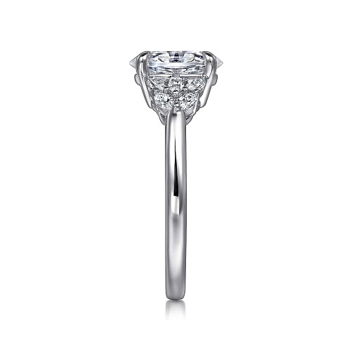 White Gold Oval Diamond Engagement Ring l GABRIEL & CO.