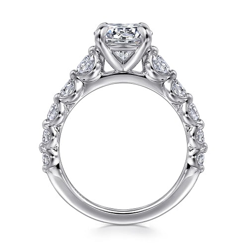 White Gold Round Diamond Engagement Ring l GABRIEL & CO.