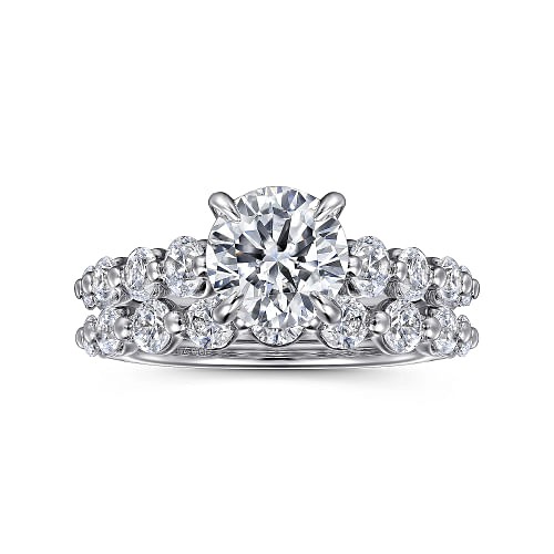 White Gold Round Diamond Engagement Ring l GABRIEL & CO.