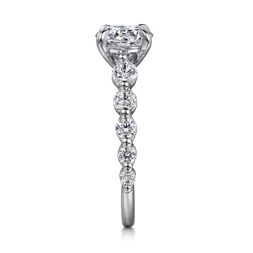 White Gold Round Diamond Engagement Ring l GABRIEL & CO.