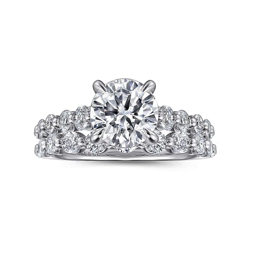 White Gold Round Diamond Engagement Ring l GABRIEL & CO.