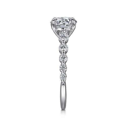 White Gold Round Diamond Engagement Ring l GABRIEL & CO.
