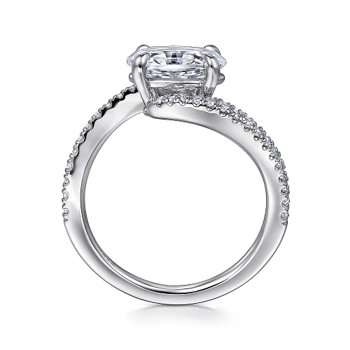 White Gold Bypass Oval Diamond Engagement Ring l GABRIEL & CO.